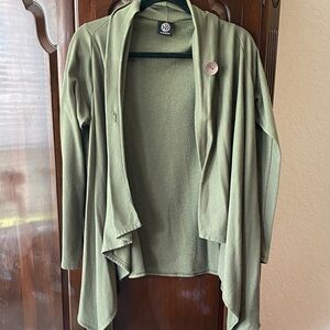 Bobeau Sage Green Open Front Cardigan